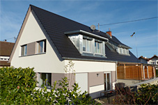 Neubau Doppelhaushlfte in Holz in Buggingen, 2017